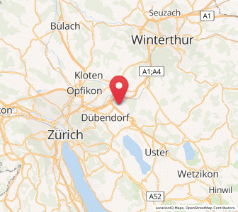 Map of Wangen b. Dübendorf, Zurich