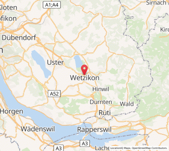 Map of Wetzikon ZH, Zurich