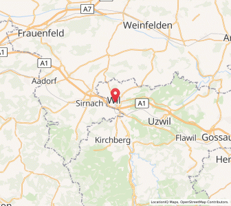 Map of Wil SG, Saint Gallen