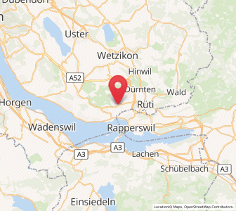 Map of Wolfhausen, Zurich