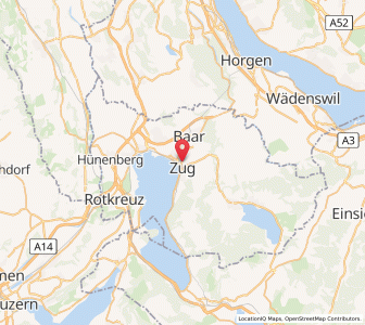 Map of Zug, Zug