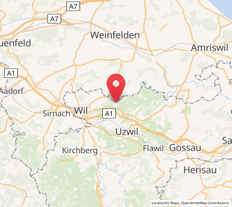 Map of Zuzwil SG, Saint Gallen