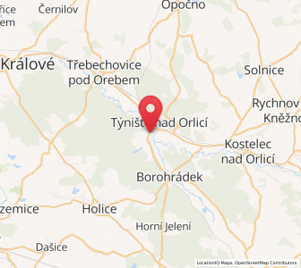 Map of Albrechtice nad Orlicí, Královéhradecký kraj
