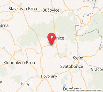 Map of Archlebov, South Moravian