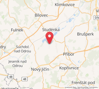 Map of Partschendorf, Moravskoslezský