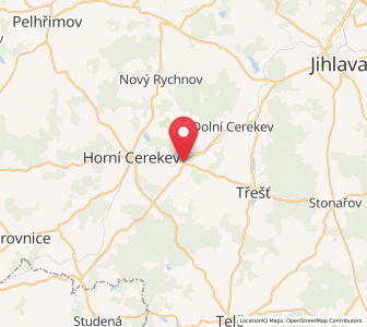 Map of Batelov, Vysočina