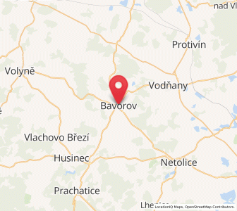 Map of Bavorov, Jihočeský kraj