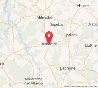 Map of Bernartice, Jihočeský kraj
