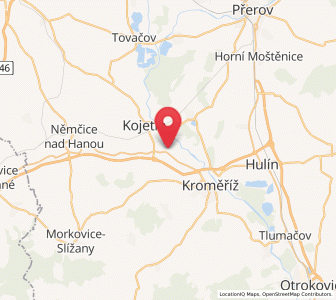 Map of Bezměrov, Zlín