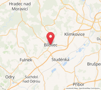 Map of Wagstadt, Moravskoslezský
