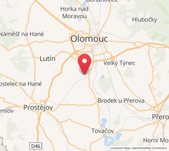 Map of Blatec, Olomoucký