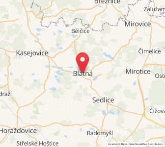 Map of Blatna, Jihočeský kraj