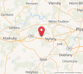 Map of Blatnice, Plzeň Region