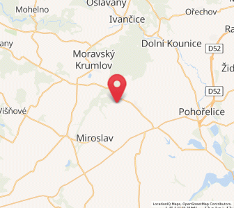 Map of Bohutice, South Moravian