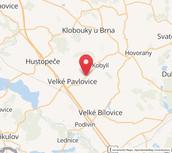 Map of Bořetice, South Moravian