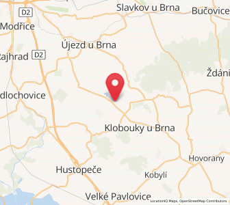 Map of Borkovany, South Moravian
