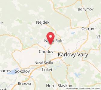 Map of Božičany, Karlovarský kraj