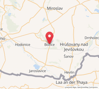Map of Božice, South Moravian