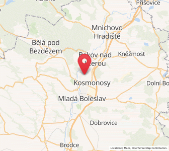 Map of Bradlec, Central Bohemia