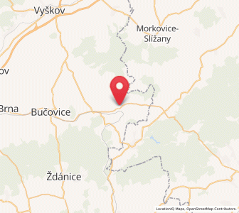 Map of Brankovice, South Moravian