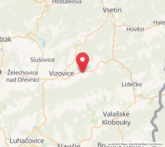 Map of Bratřejov, Zlín