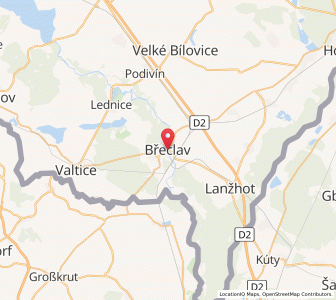 Map of Lundenburg, South Moravian