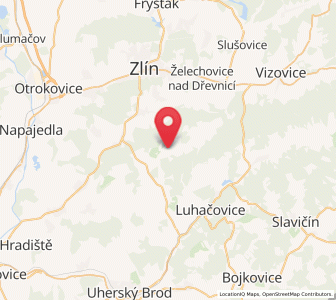 Map of Březůvky, Zlín
