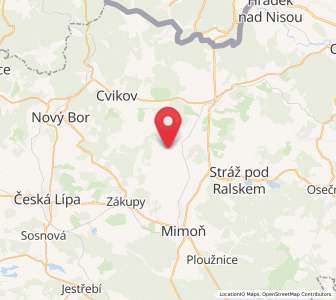 Map of Brniště, Liberecký kraj
