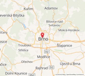 Map of Brünn, South Moravian