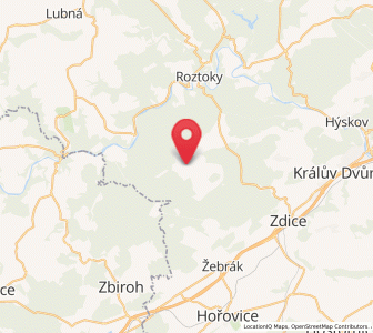Map of Broumy, Central Bohemia