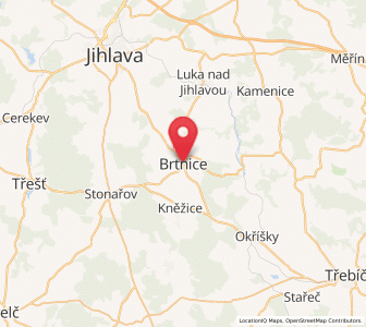Map of Pirnitz, Vysočina