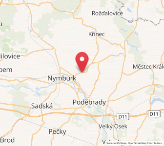 Map of Budiměřice, Central Bohemia