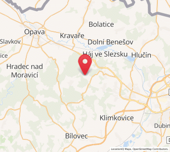 Map of Budišovice, Moravskoslezský
