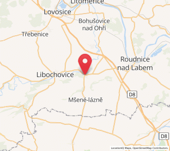 Map of Budyně nad Ohří, Ústecký kraj