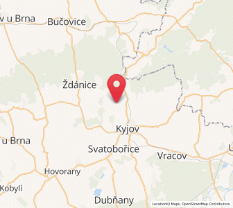 Map of Bukovany, South Moravian