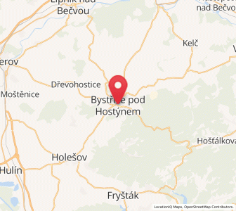 Map of Bystřice pod Hostýnem, Zlín
