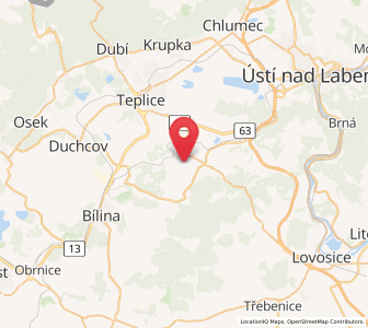 Map of Webeschan, Ústecký kraj