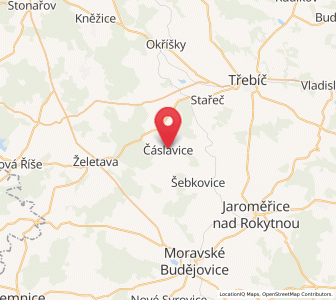 Map of Čáslavice, Vysočina
