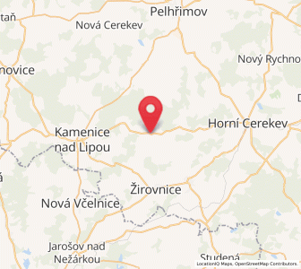 Map of Častrov, Vysočina