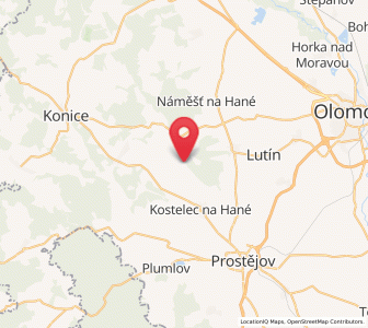 Map of Čechy pod Kosířem, Olomoucký
