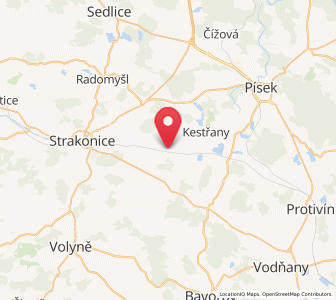 Map of Čejetice, Jihočeský kraj