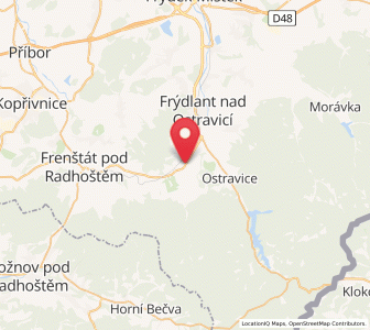 Map of Celadna, Moravskoslezský