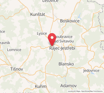 Map of Cerna Hora, South Moravian