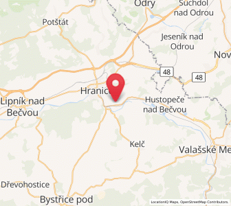 Map of Černotín, Olomoucký