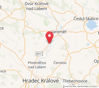 Map of Černožice, Královéhradecký kraj