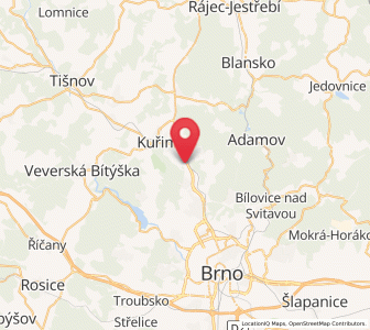 Map of Česká, South Moravian