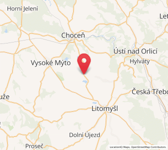 Map of České Heřmanice, Pardubický