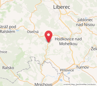 Map of Böhmisch Aicha, Liberecký kraj