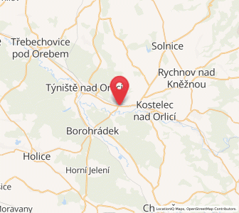 Map of Čestice, Královéhradecký kraj
