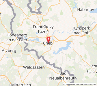 Map of Eger, Karlovarský kraj